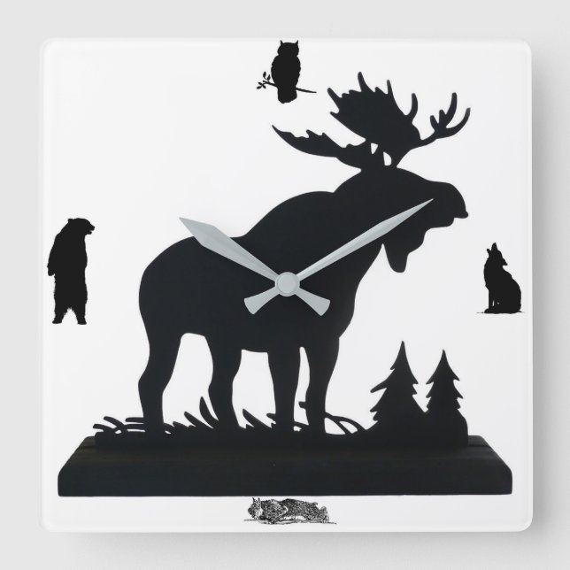 "Wild Life" Acrylic Wall Clock (Front)
