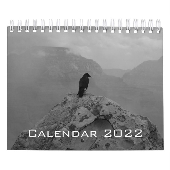 Wild Life Black and White Printed Calendar 2022 (Cover)