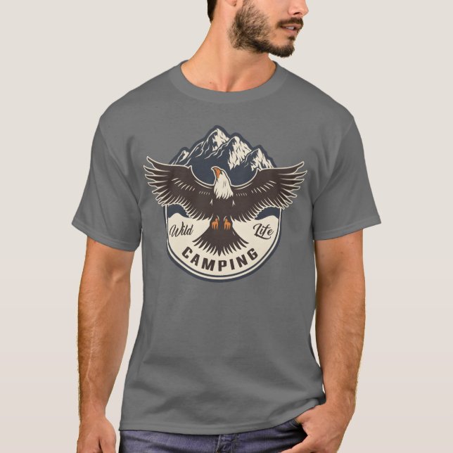 WILD LIFE CAMPING gift T-Shirt (Front)