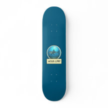 Wild Life! Great White Shark Ocean Blue Skateboard