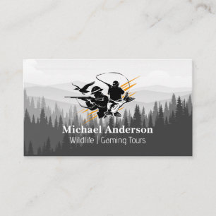 Wild Life Hunters   Forrest and Mountains Business Card
