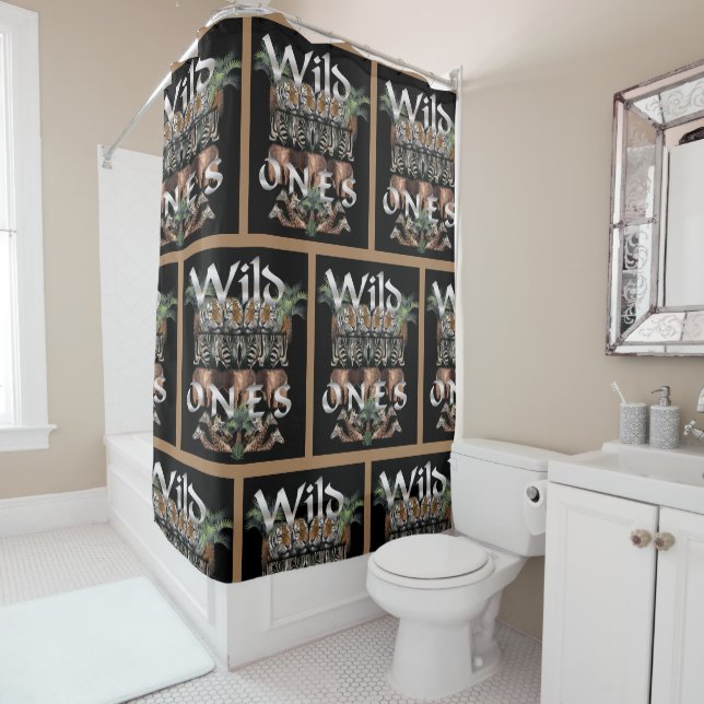 Wild Life Lovers  Shower Curtain (In Situ)