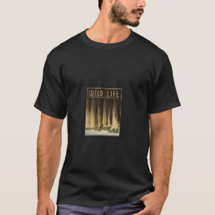 Wild Life National Parks Vintage Travel by Daniel T-Shirt