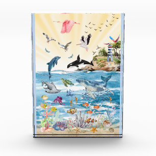 Wild Life of the Ocean and its Surrounding Photo Block