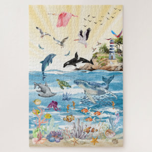 Wild Life of the Ocean and its Surrounding Puzzle