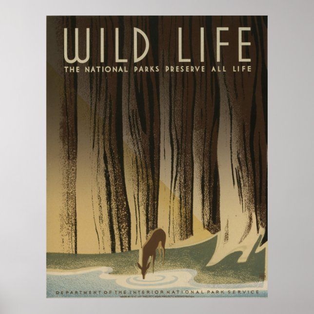 Wild Life Vintage WPA Poster (Front)