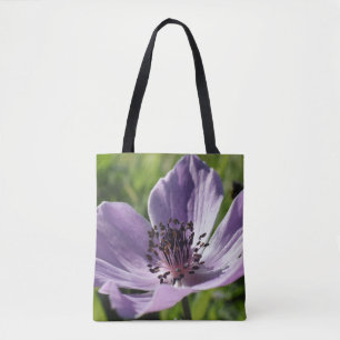 Wild lilac anemone flower in Paphos, Cyprus Tote Bag