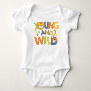 Wild Lion and Tiger Baby Sleeper Bodysuit