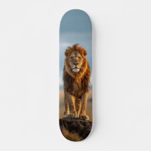 Wild Lion King Watchful Skateboard
