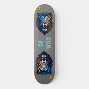 Wild Lion Skateboard Wildlife Art Board