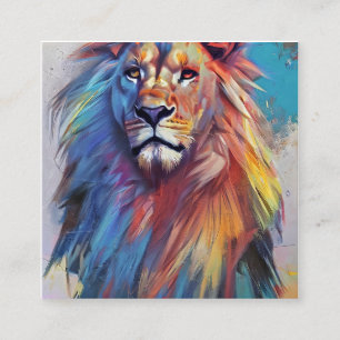 Wild Lion  Square Business Card