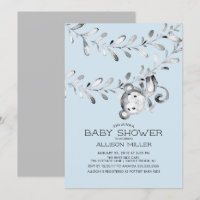 Wild Little Monkey baby Shower Invitation