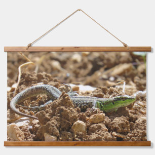 Wild Lizard Nature Photography Rustic  Hanging Tapestry