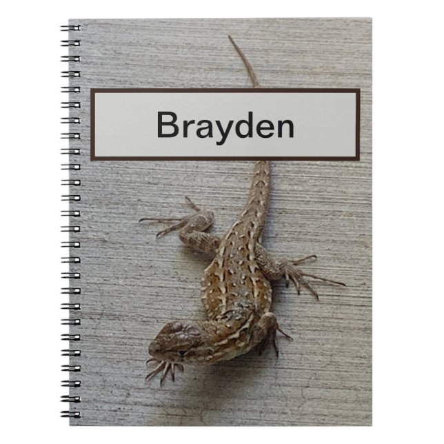 Wild Lizard Personalised Notebook (Front)