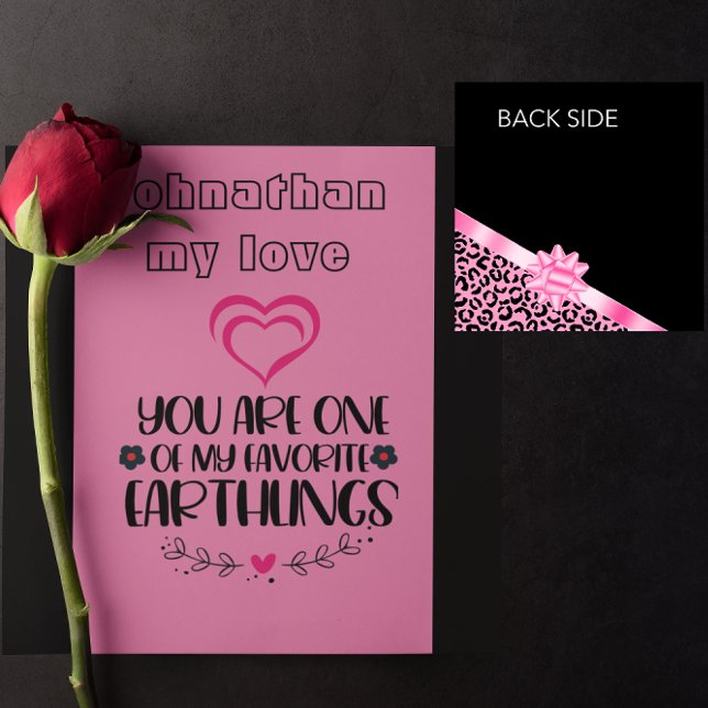 Wild Love in Hot Pink and Black Animal Print  Holiday Card (Creator Uploaded)
