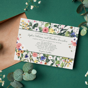 Wild Love Wildflower Boho Wedding Invitation