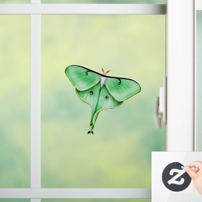 Wild Luna Moth Insect Bug Window Cling (Home)