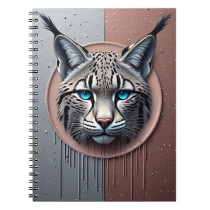 Wild Lynx Geometric Face With Modern Details Notebook