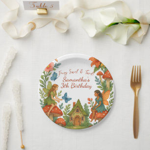 Wild Magical Fairy Garden Birthday Party - Paper Plate