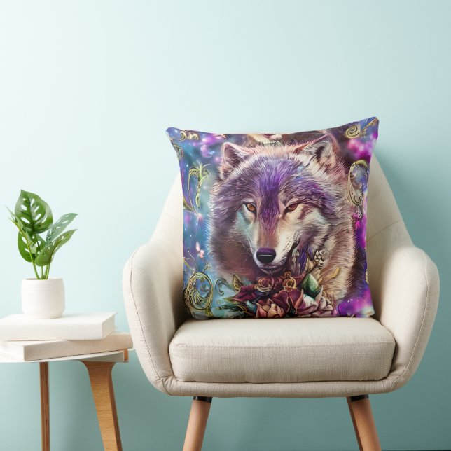 Wild Majesty Wolf Cushion (Chair)