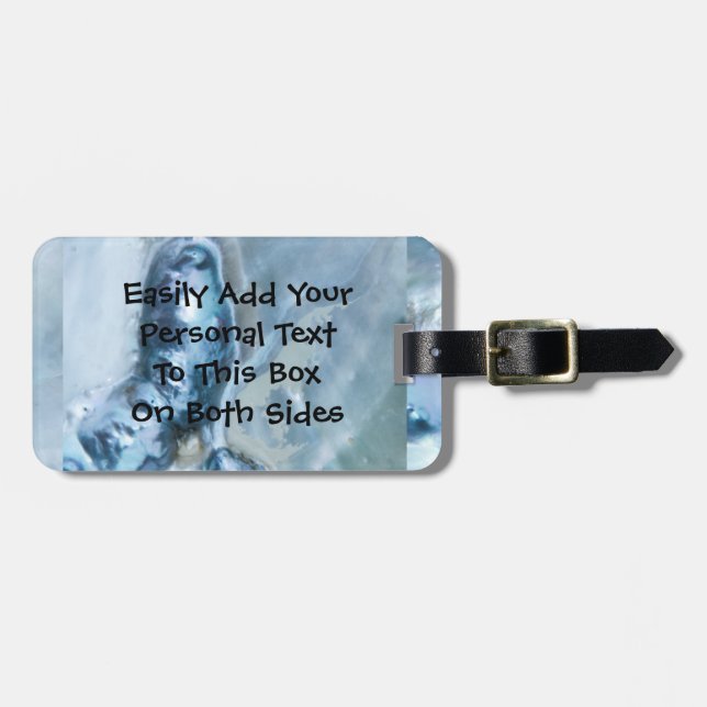 Wild Malaysian Mother of Pearl Luggage Tag (Front Horizontal)