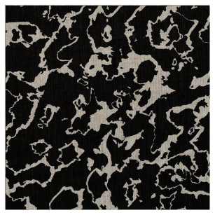 Wild Marble 3 - black and white Fabric