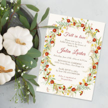 Wild Marigold Flowers Foliage Bridal Shower