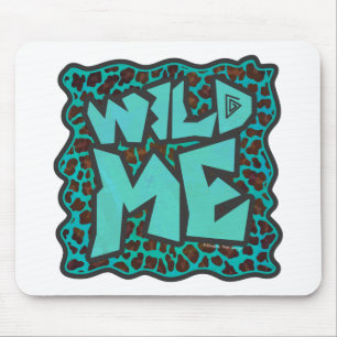 Wild Me Brown and Teal Leopard Design Mouse Mat
