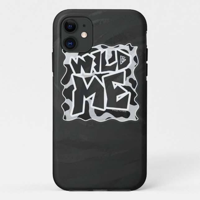 Wild Me Cow Black and White Case-Mate iPhone Case (Back)