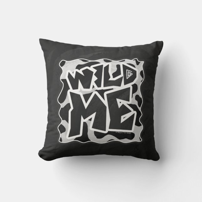 Wild Me Cow Black and White Cushion (Front)
