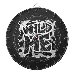 Wild Me Cow Black and White Dartboard