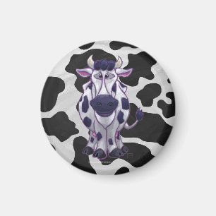 Wild Me Cow Black and White Magnet