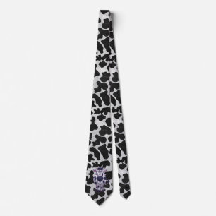 Wild Me Cow Black and White Tie