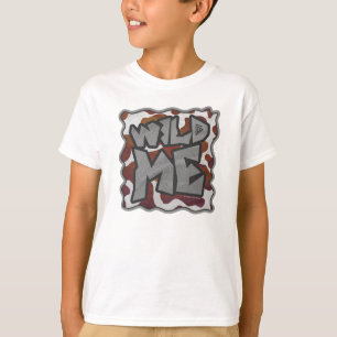 Wild me Cow Brown and White Print T-Shirt