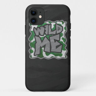 Wild Me Cow Green and White Print Case-Mate iPhone Case