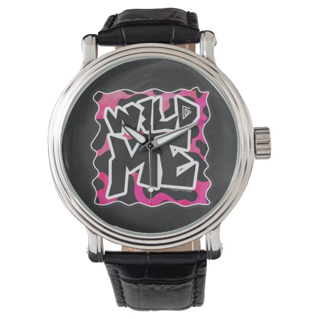 Wild Me Cow Pink and White Watch (Front)
