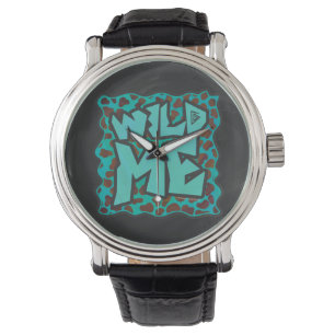 Wild me Dalmatian Brown and Teal Design Watch