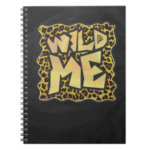 Wild Me Leopard Brown and Yellow Print Notebook