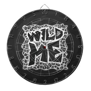 Wild Me Leopard White and Black Dartboard