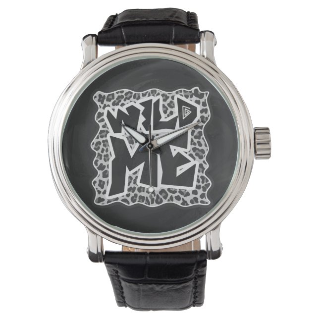 Wild Me Leopard White and Black Watch (Front)