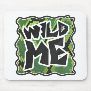 Wild Me Snake Black and Green Print Mouse Mat