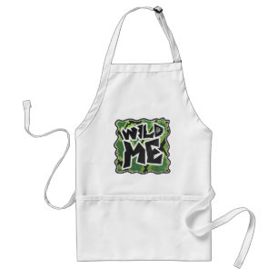 Wild Me Snake Black and Green Print Standard Apron
