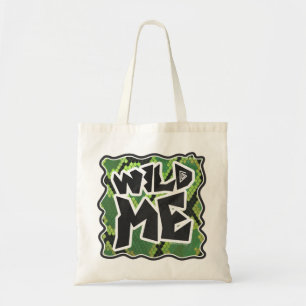 Wild Me Snake Black and Green Print Tote Bag