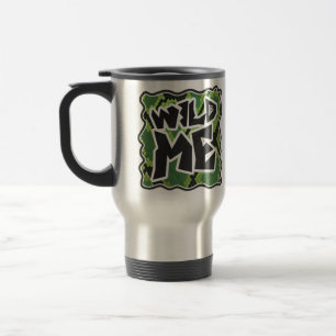 Wild Me Snake Black and Green Print Travel Mug
