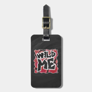 Wild Me Snake Black and Red Print Luggage Tag