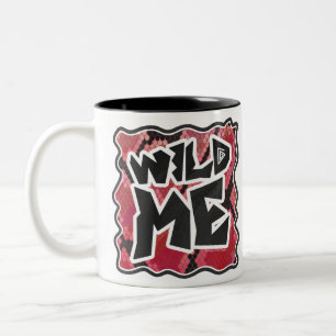 Wild Me Snake Black and Red Print Two-Tone Coffee Mug