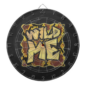 Wild Me Snake Brown and Gold Print Dartboard