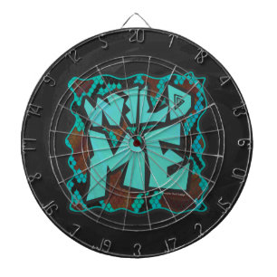 Wild Me Snake Brown and Teal Print Dartboard