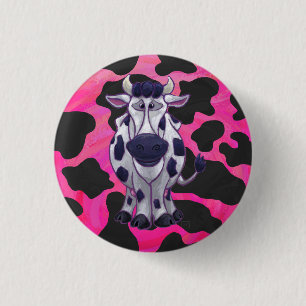 Wild Me Tiger Black and Pink 3 Cm Round Badge