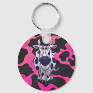 Wild Me Tiger Black and Pink Key Ring